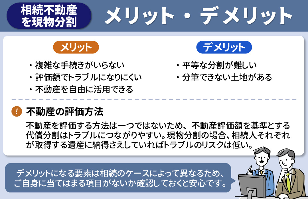 相続した不動産を現物分割するメリット・デメリット