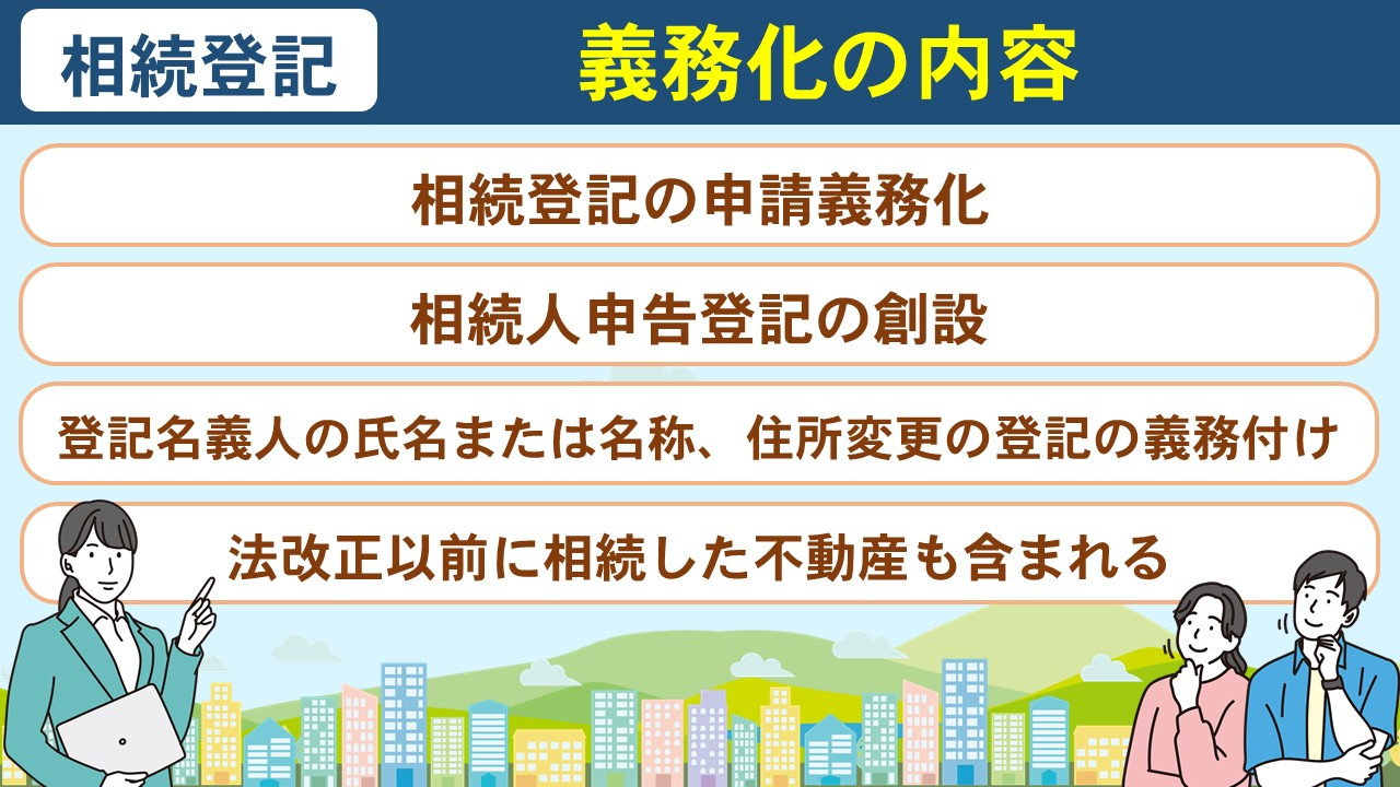 不動産における相続登記の義務化によって変わる内容