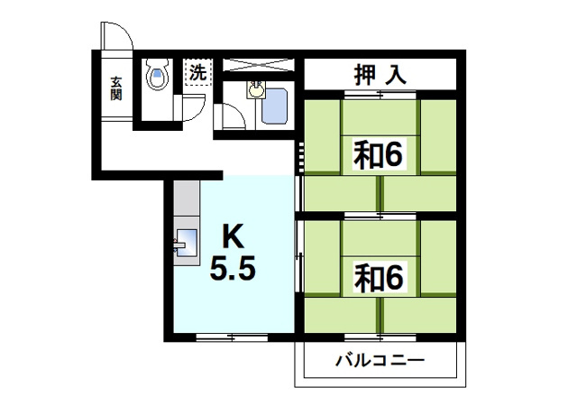 中井マンションの間取り図7