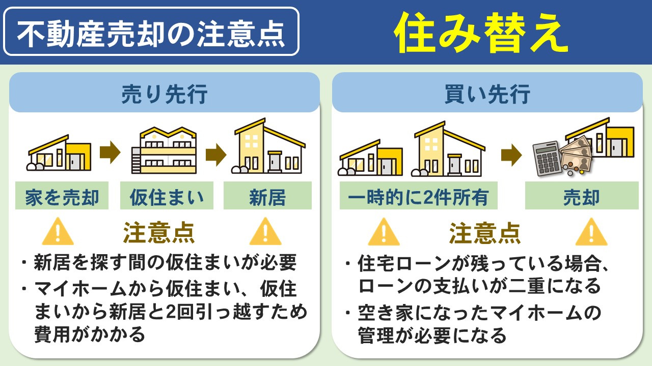 住み替えが理由で不動産売却する注意点とは