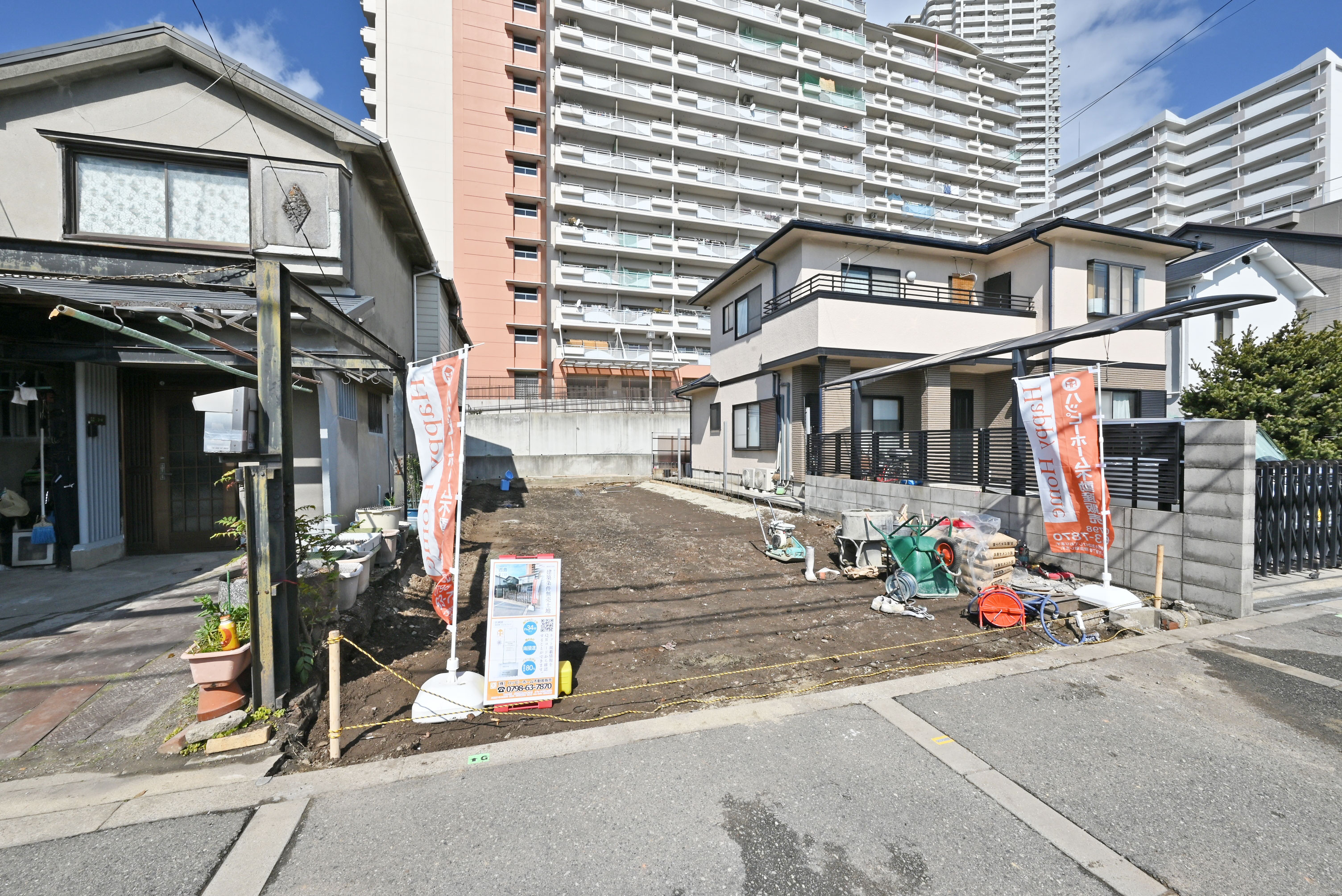 【現場進捗】大阪市此花区酉島4丁目建築条件なし土地|限定1邸の最新情報です。の画像