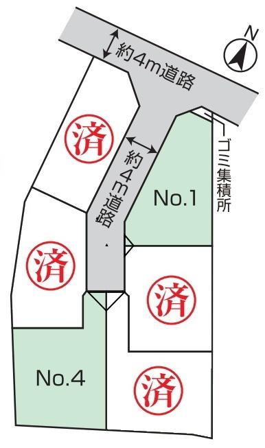 海老名市上今泉売地、全6区画、販売2区画、上星小学区、今泉中学区、不動産探しはスマートハウスへの画像