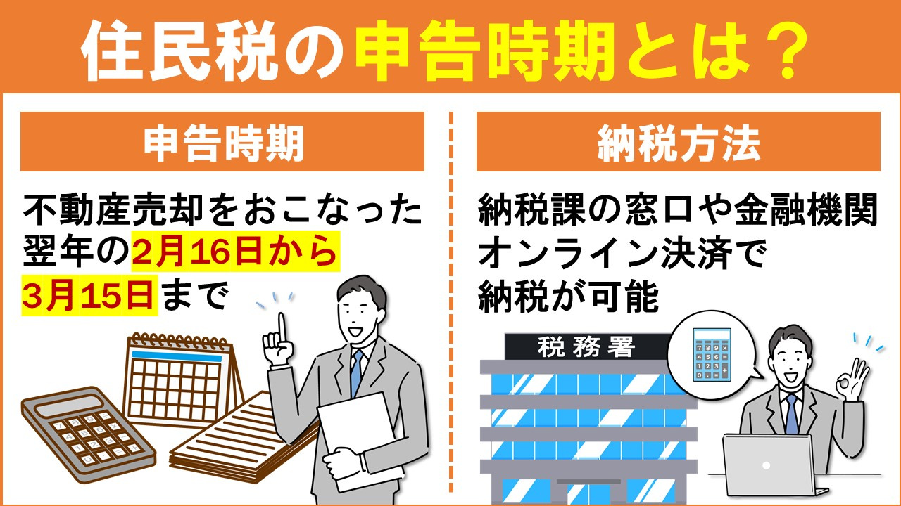 不動産売却時にかかる住民税の申告時期とは