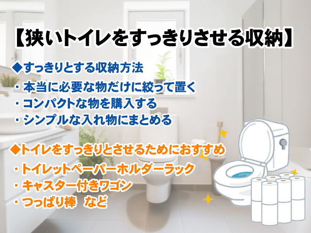【狭いトイレをすっきりさせる収納方法】簡単おススメ商品
