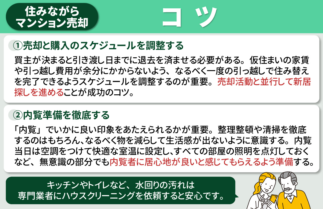 住みながらでもマンション売却を成功させる2つのコツ