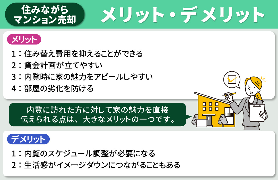 住みながらマンション売却をするメリットとデメリット