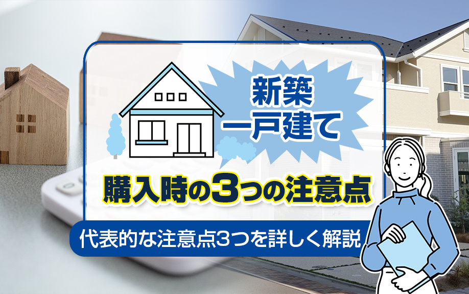 新築一戸建てを購入する時の代表的な注意点3つを詳しく解説の画像