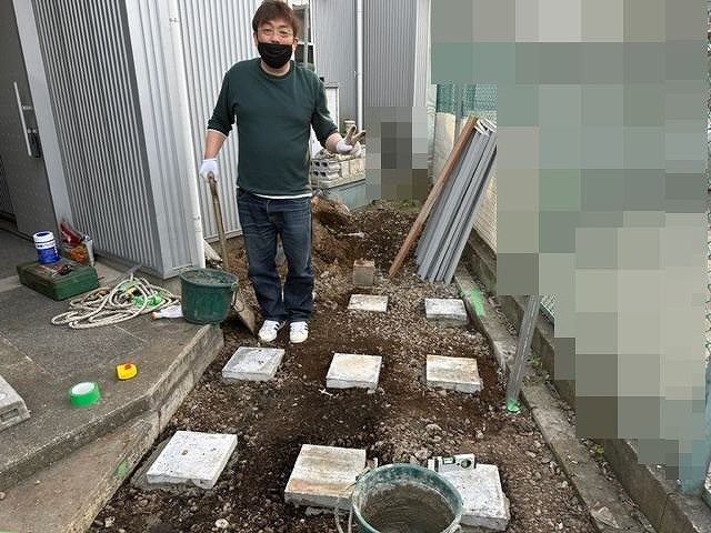 外溝工事のDIYチャレンジしました！の画像