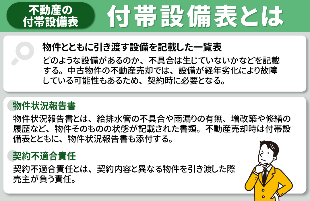 不動産売却時に必要となる付帯設備表とはなに？