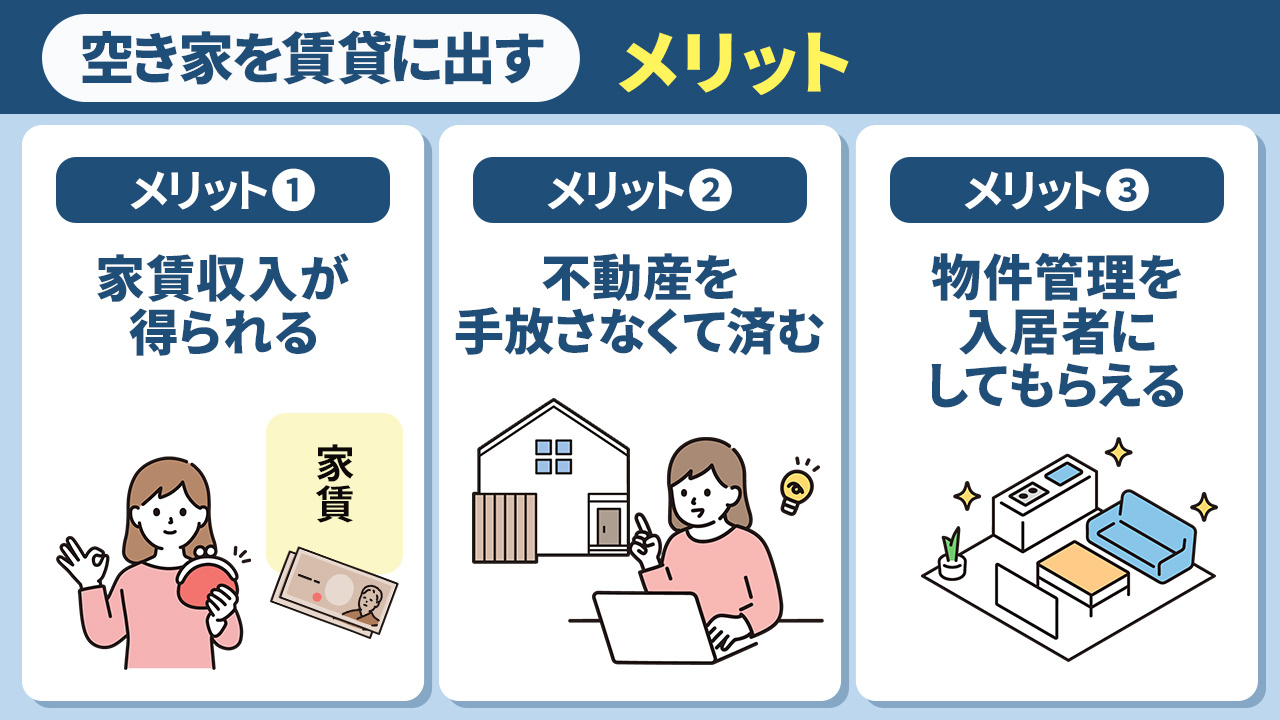 空き家を賃貸に出すメリットとは？