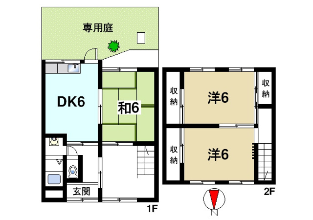 正木貸家の間取り図1
