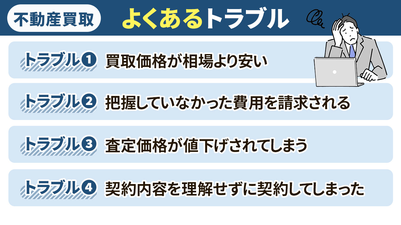 不動産買取でよくあるトラブル