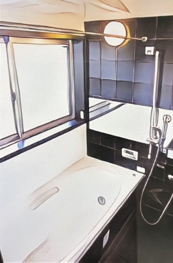 お風呂の窓がデカすぎる