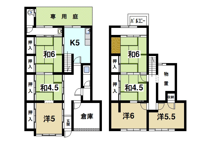 奈良町屋(ならまちや)の間取り図1
