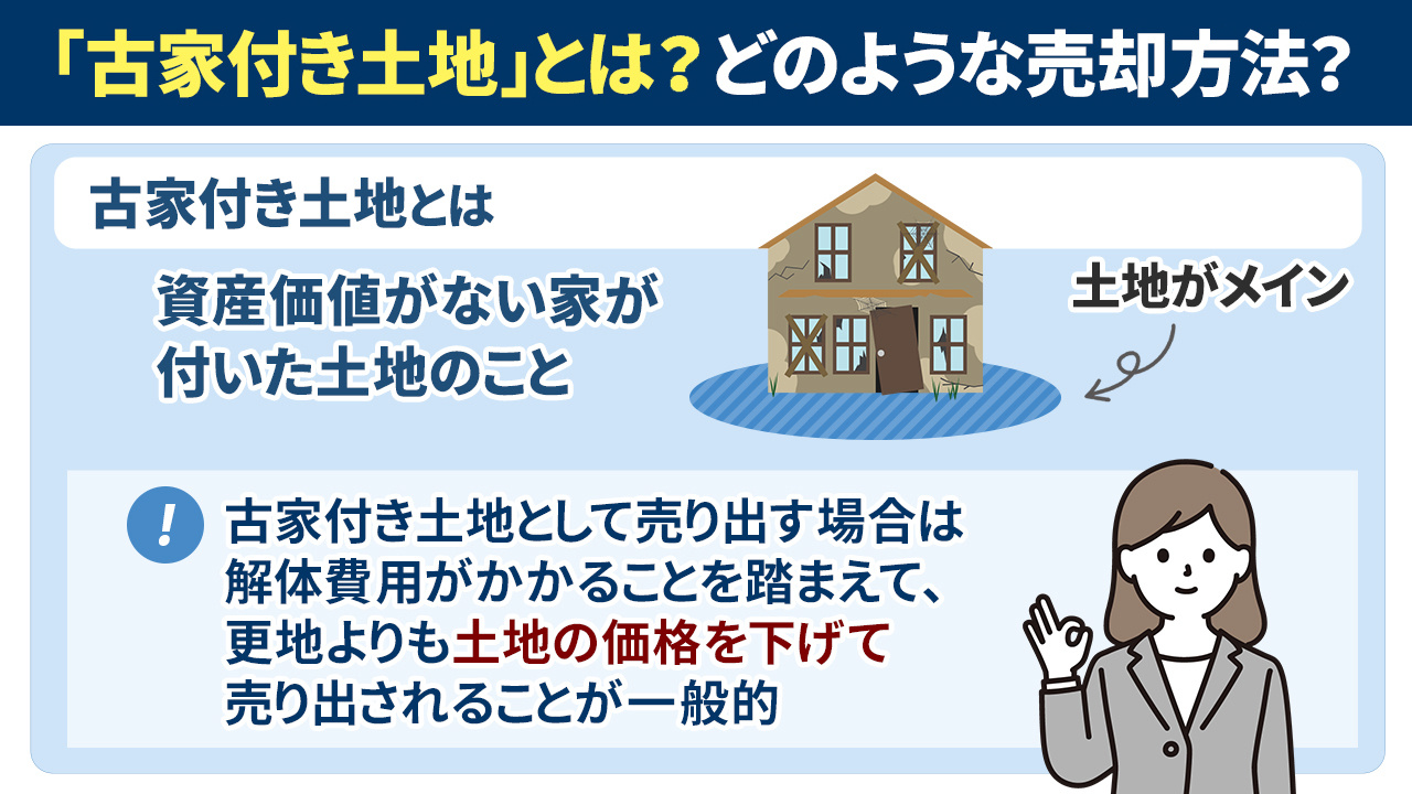 「古家付き土地」とは？どのような売却方法？