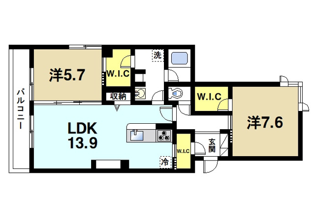 シャーメゾン　Ｎ　山崎の間取り図2