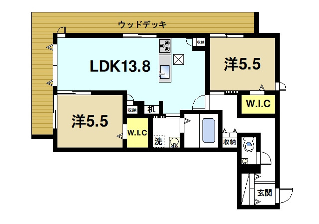 モンパルク生駒元町の間取り図3