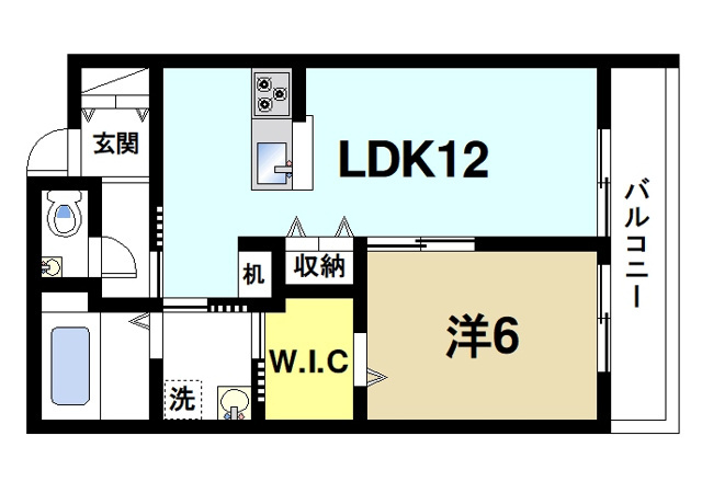 モンパルク生駒元町の間取り図4