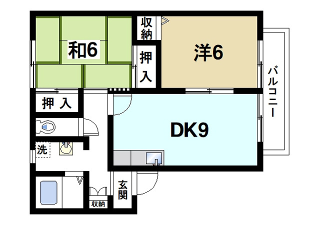 メゾン・エスト・マメヤマの間取り図1