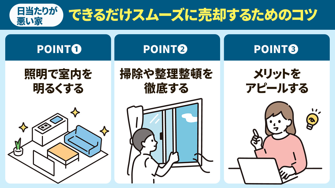 日当たりが悪い家をできるだけスムーズに売却するためのコツ