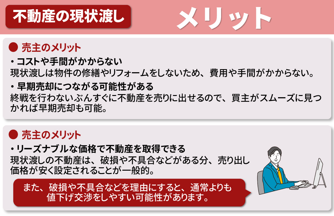 不動産をそのままの状態で売却する「現状渡し」のメリットとは