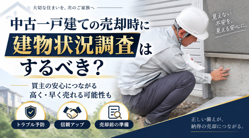 中古一戸建ての売却時に建物状況調査はするべき？の画像