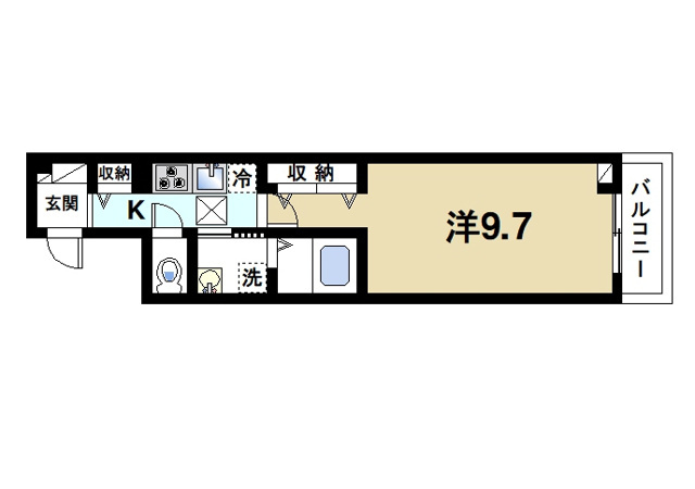 セレーノ東生駒Ｃの間取り図2
