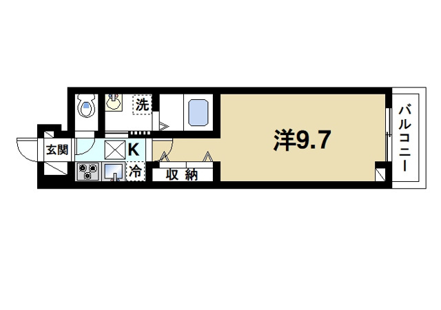 セレーノ東生駒Ｃの間取り図3