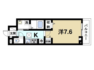 セレーノ東生駒Ｃの間取り図1