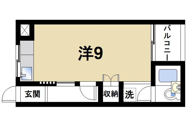 芝辻マンションの間取り図1