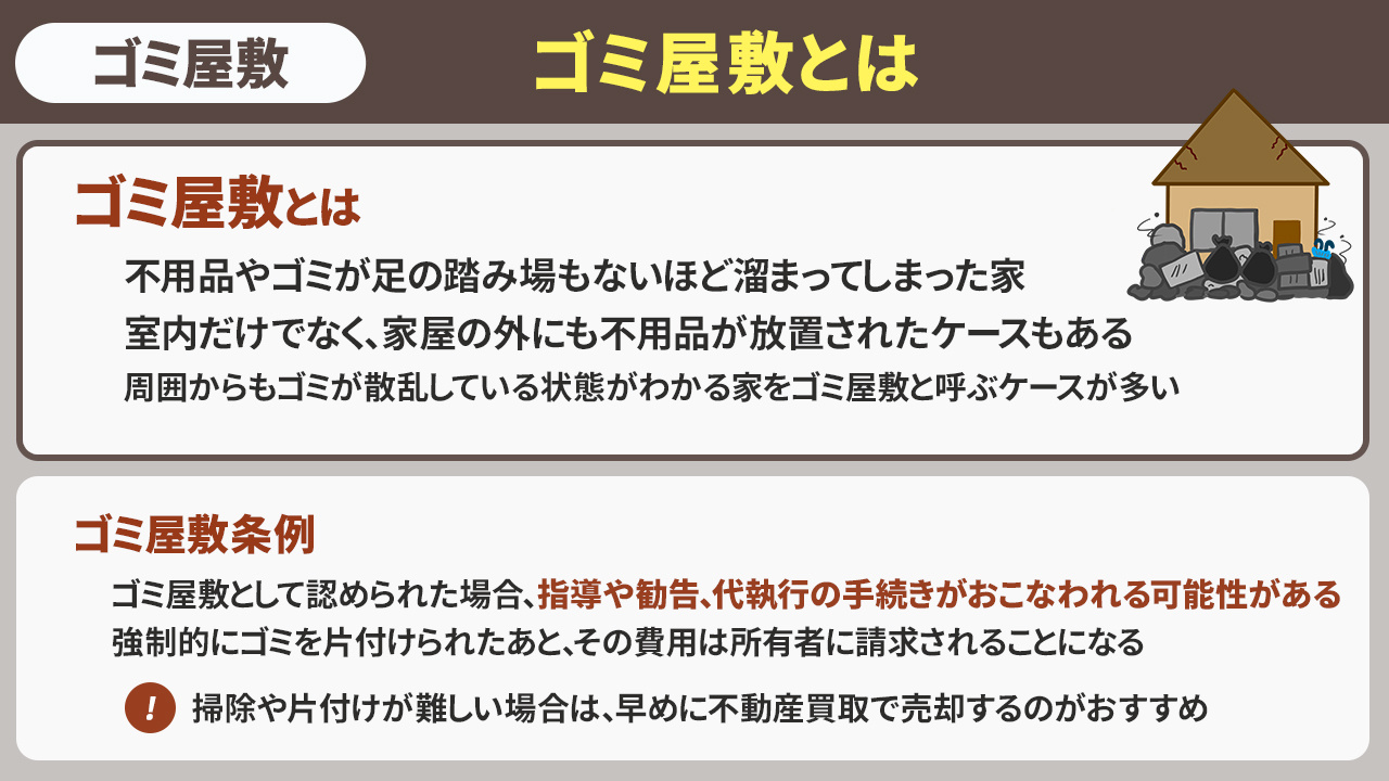 不動産買取が適しているゴミ屋敷とは？