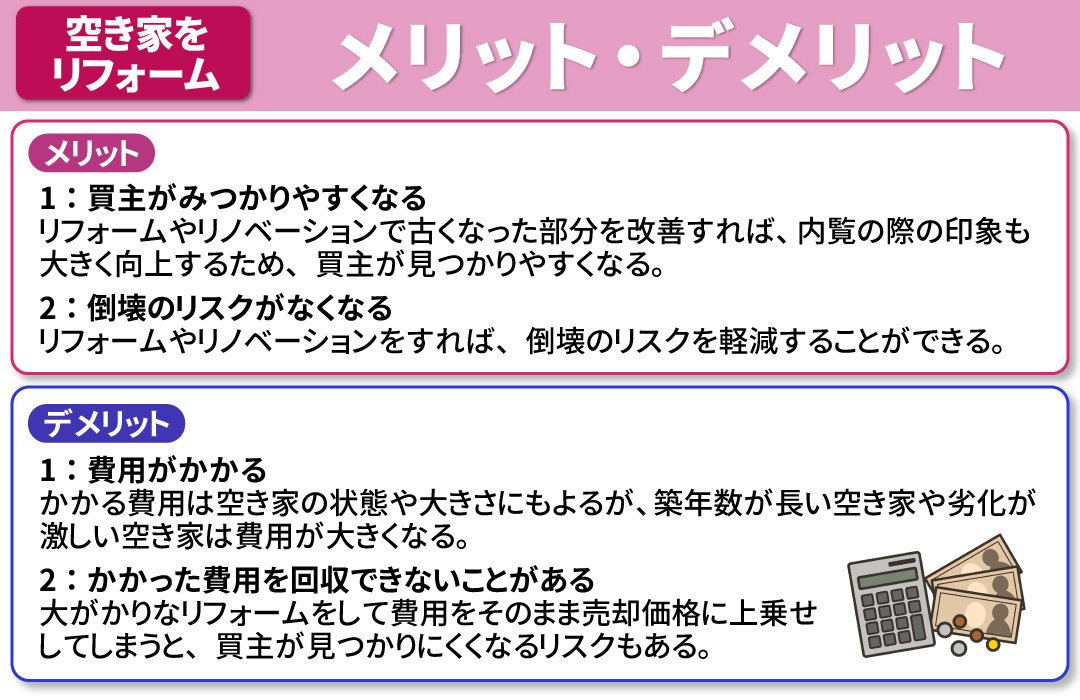 空き家にリフォームやリノベーションをするメリットやデメリットとは