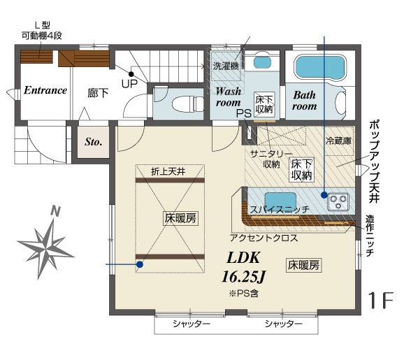 トイレだけ廊下にある間取り