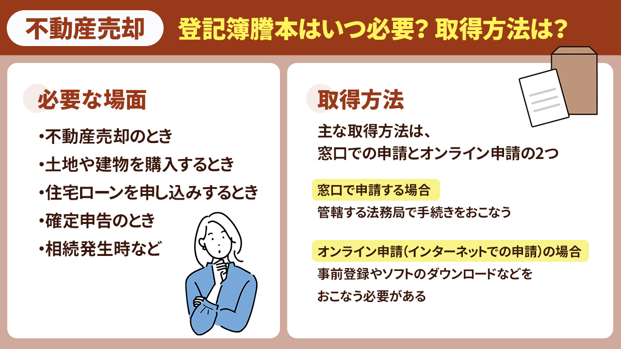 不動産売却の登記簿謄本はいつ必要？取得方法は？