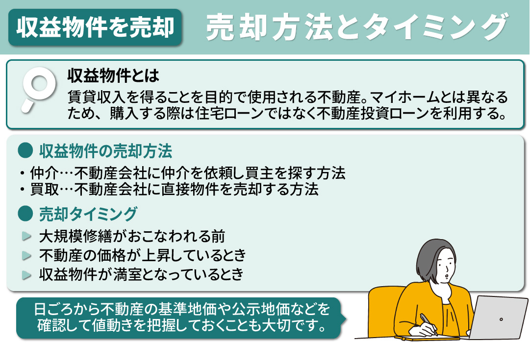 収益物件とは？売却方法とタイミングについて