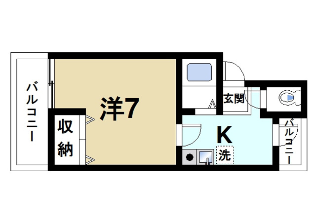 アイリスハイツ5号館の間取り図2