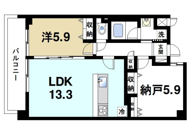 清～きよら～西大寺・南町の間取り図1