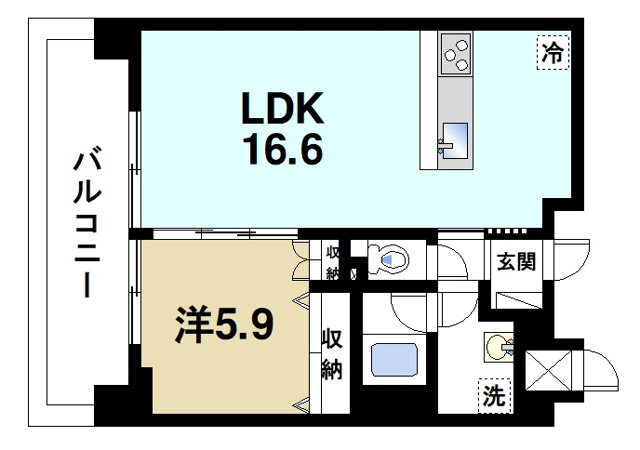 清～きよら～西大寺・南町の間取り図3