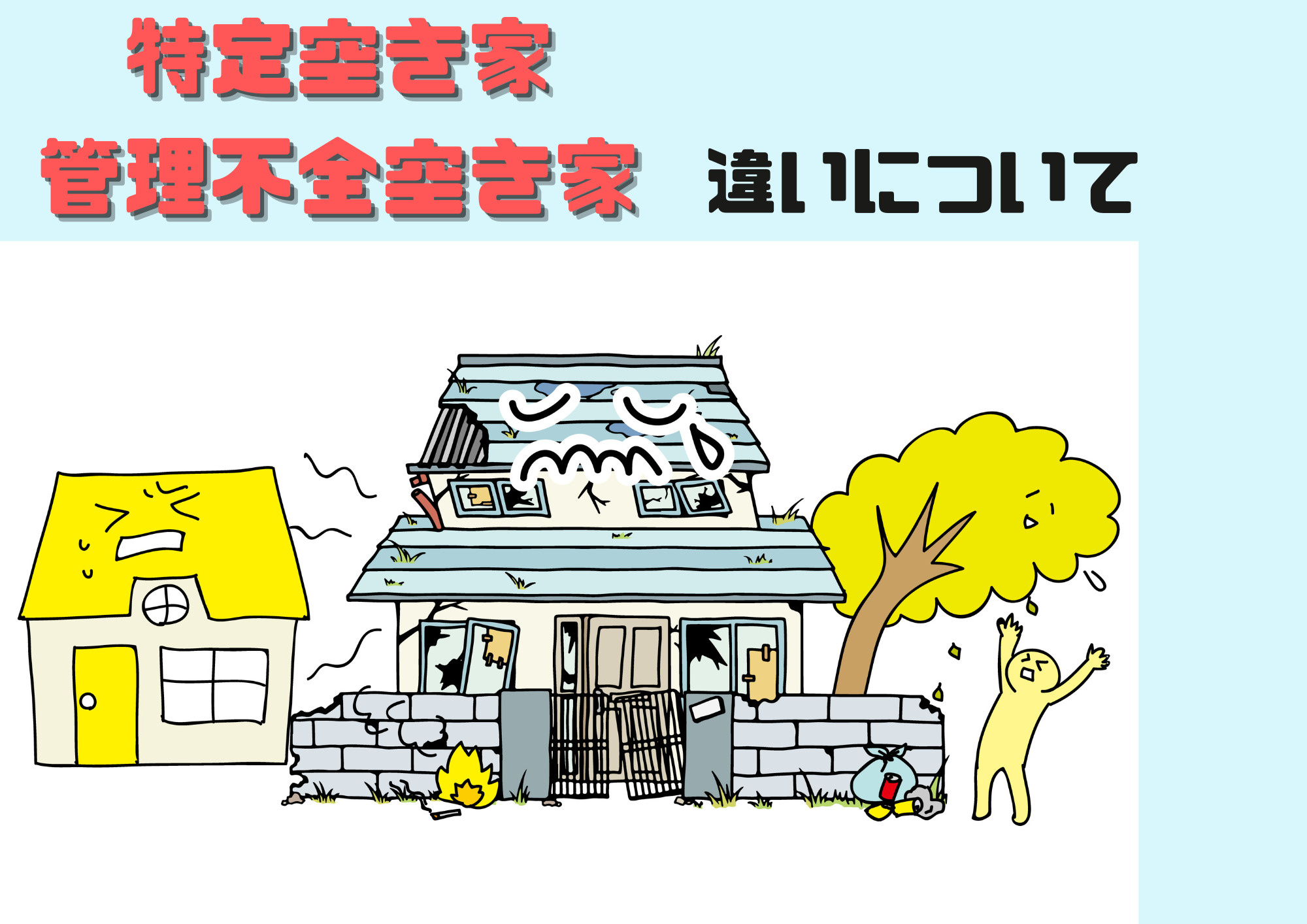 特定空家と管理不全空き家の違いについての画像