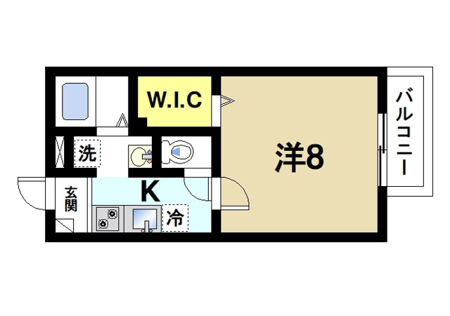 エスポワールA（中山町）の間取り図1