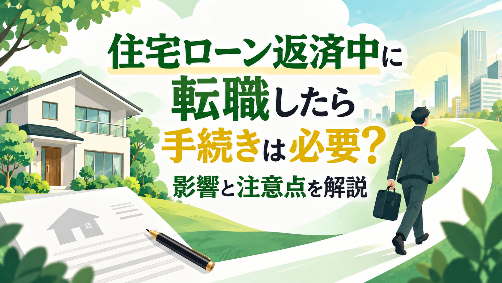 住宅ローン返済中に転職したら手続きは必要？影響と注意点を解説の画像