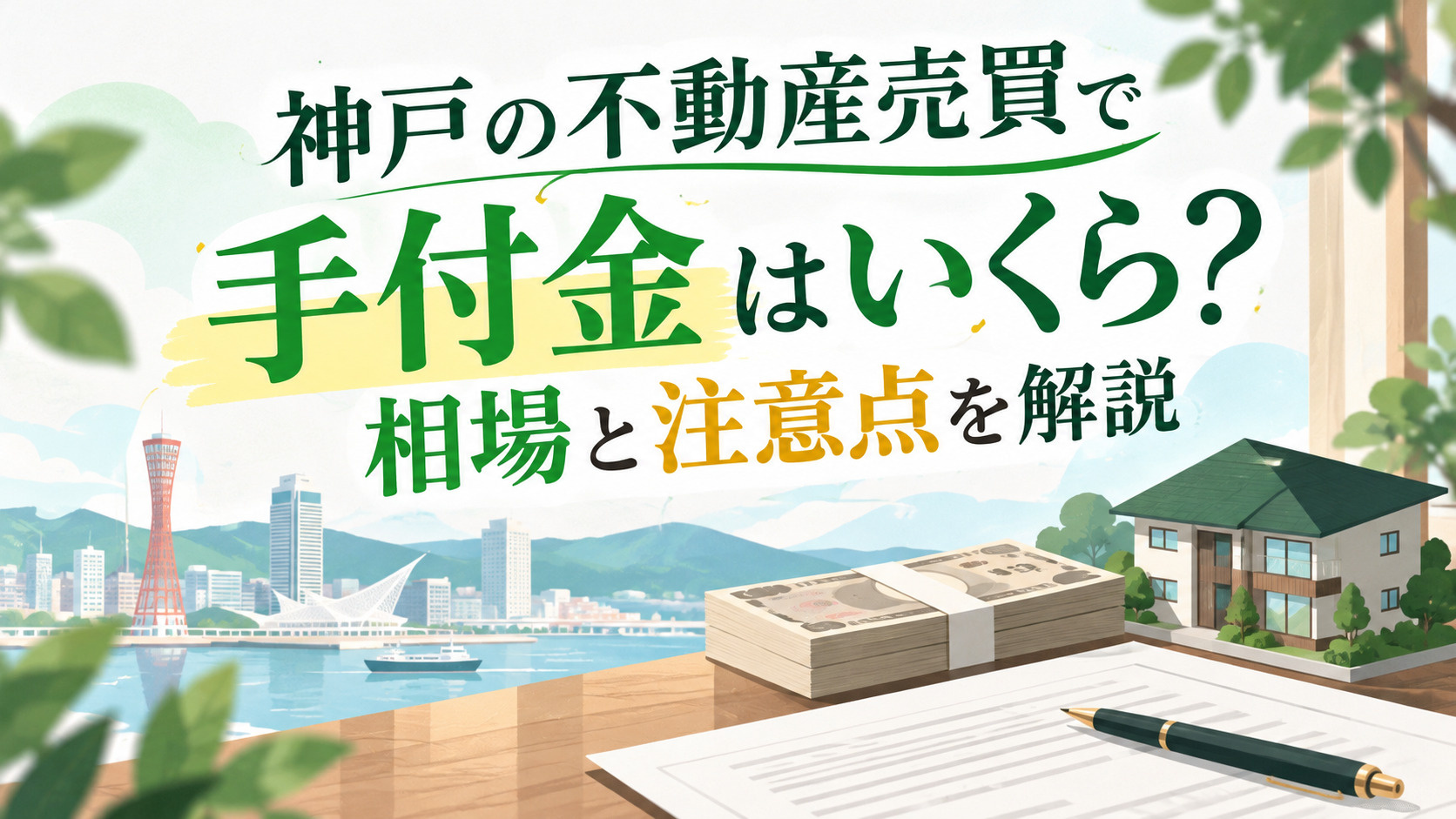 神戸の不動産売買で手付金はいくら？相場と注意点を解説の画像