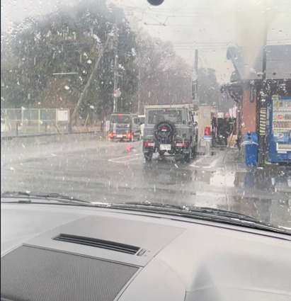 今年の初雪の画像