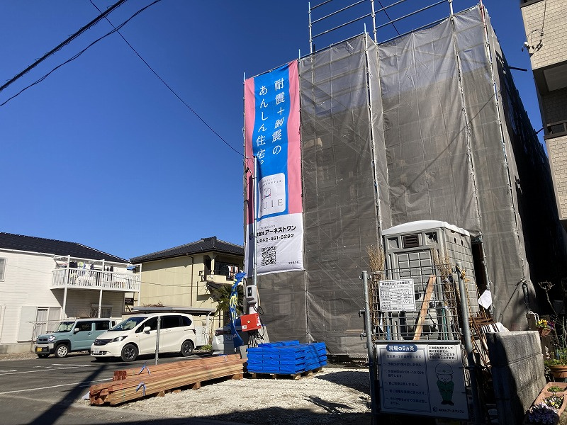 【弥富駅徒歩5分の新築住宅】大工工事中！弥富市鯏浦町 全1棟の画像