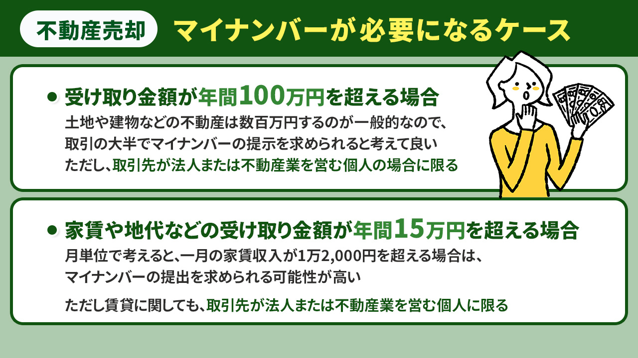 不動産売却でマイナンバーが必要になるケース