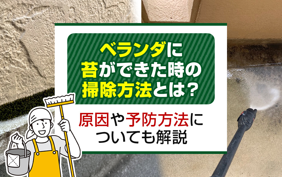 ベランダに苔ができた時の掃除方法とは？原因や予防方法についても解説の画像