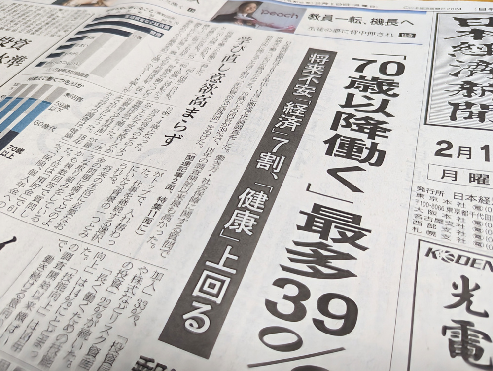 何歳まで働きたいですか？の画像