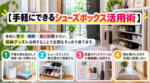 【一人暮らしでも手軽にできるシューズボックス活用術】整理整頓方法も伝授の画像