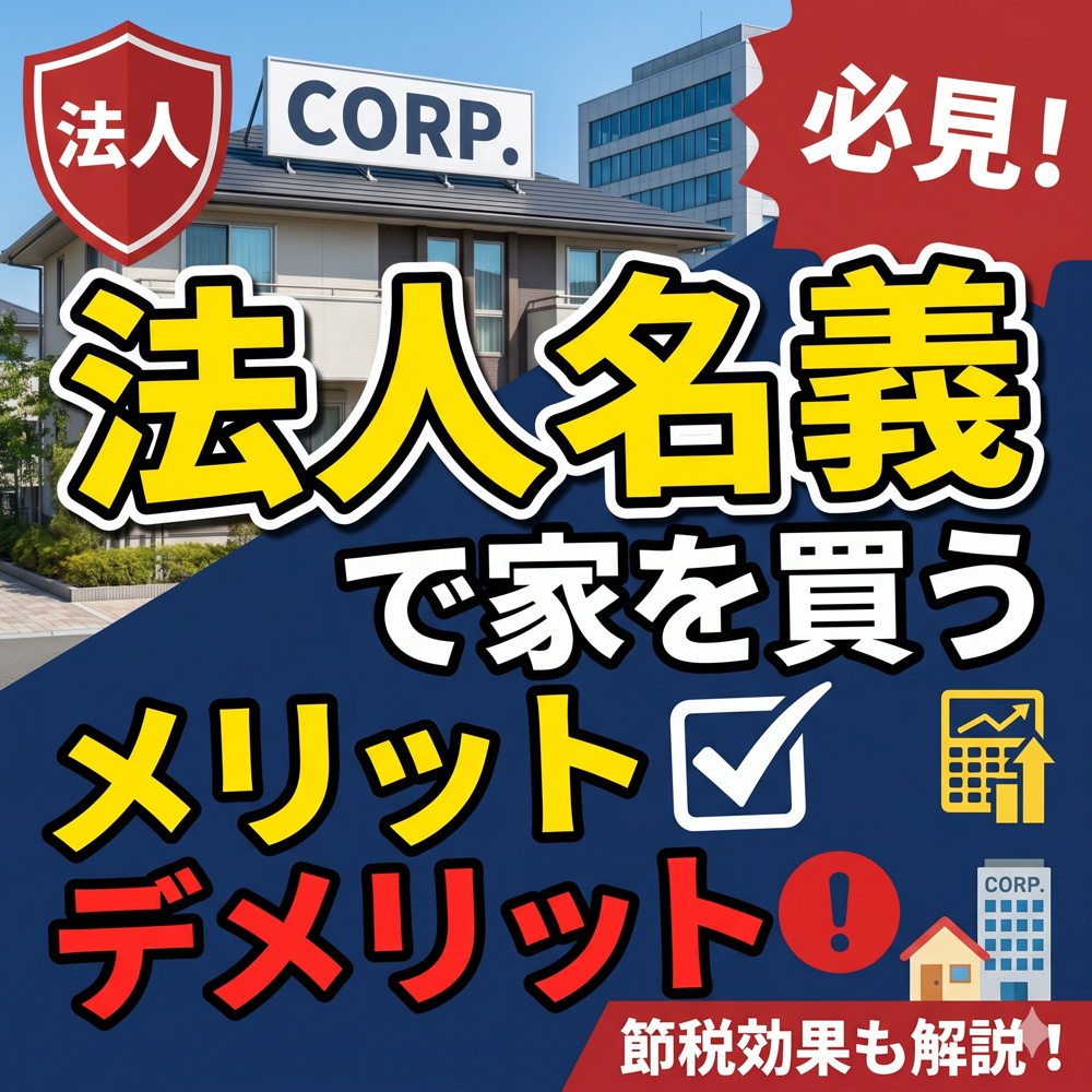 法人名義で家を買うメリットとデメリットの画像