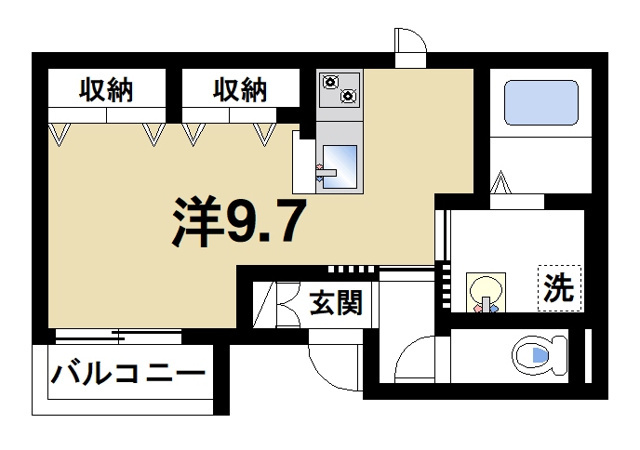 ヘーベルメゾン西大寺国見町の間取り図1